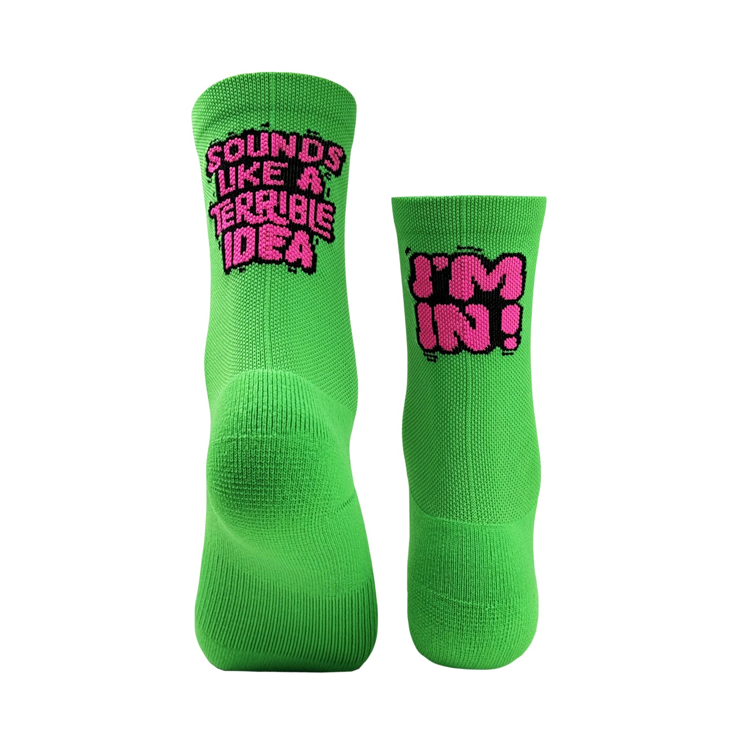 Sounds Like a Terrible Idea Green Machine epic running socks