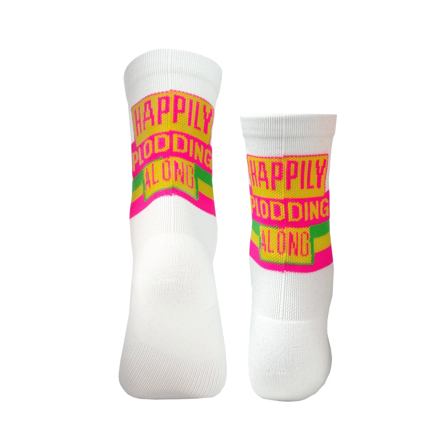 PERFECTLY IMPERFECT Happily Plodding epic running socks (white)