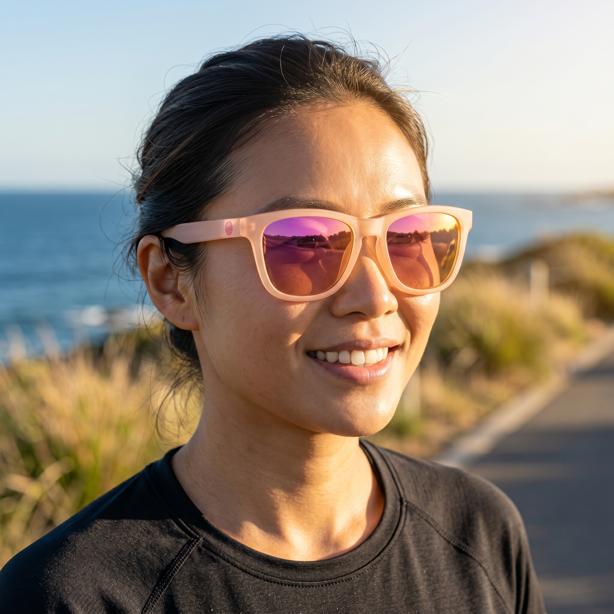Arruba Peach Frosted GripVision™ SUNGLASSES (0126)