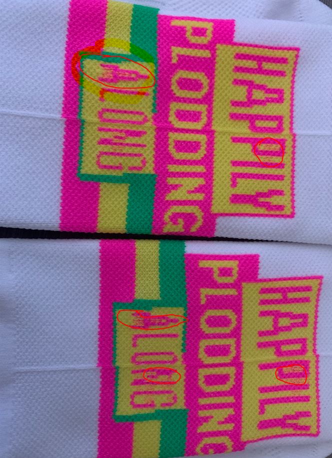 PERFECTLY IMPERFECT Happily Plodding epic running socks (white)