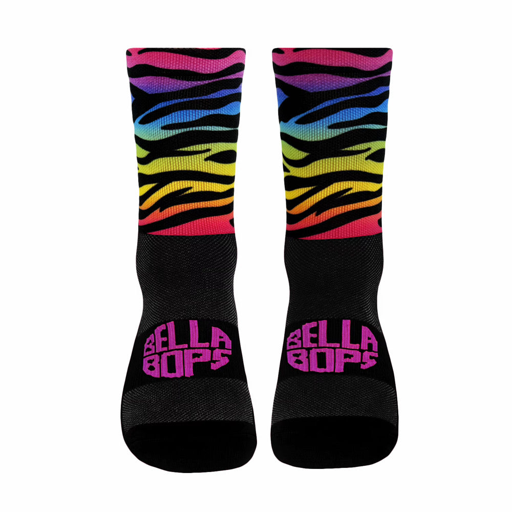 Rainbow Tiger printed running socks