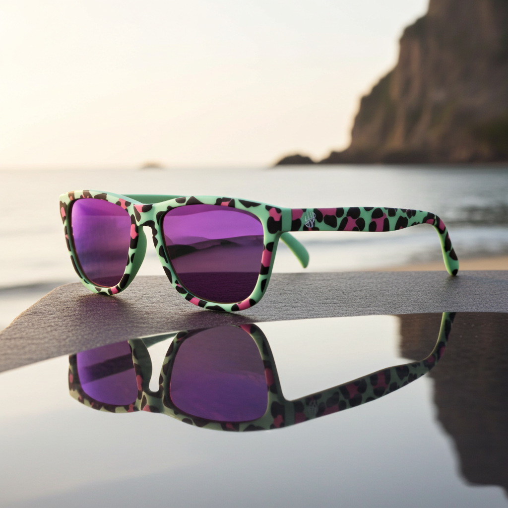 Seen in Green Non-Slip Sports Sunglasses