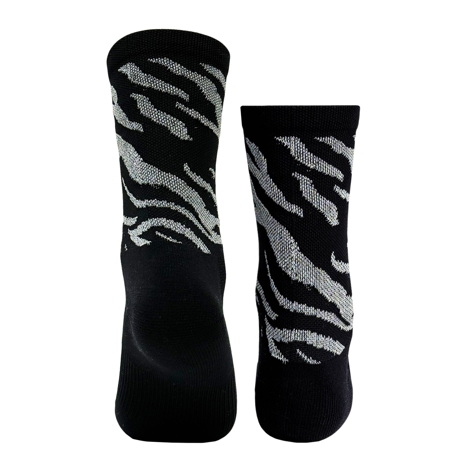 Black Tiger Stripes Reflective Socks
