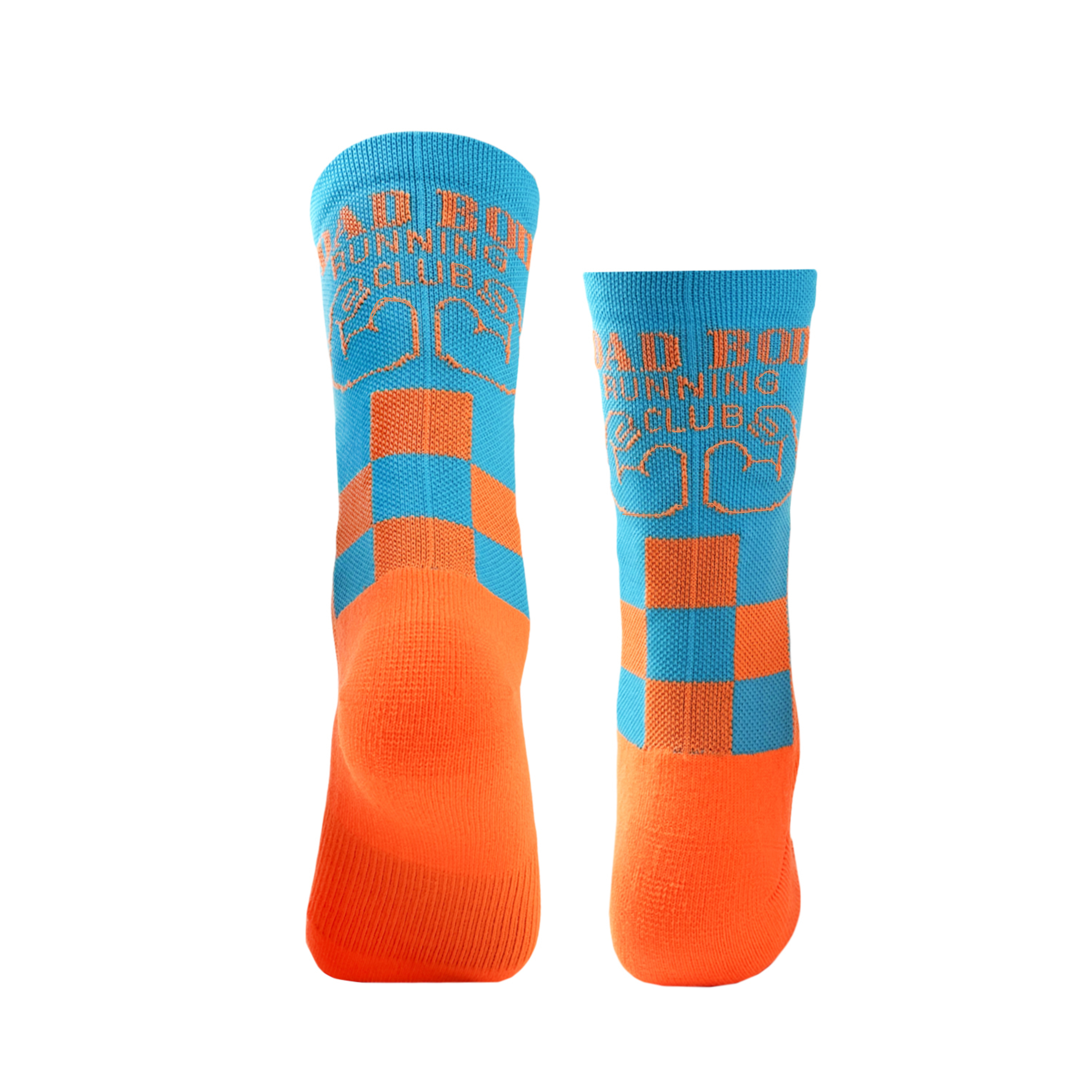 COMING SOON - Dad Bod Running Club epic running socks (blue/orange)