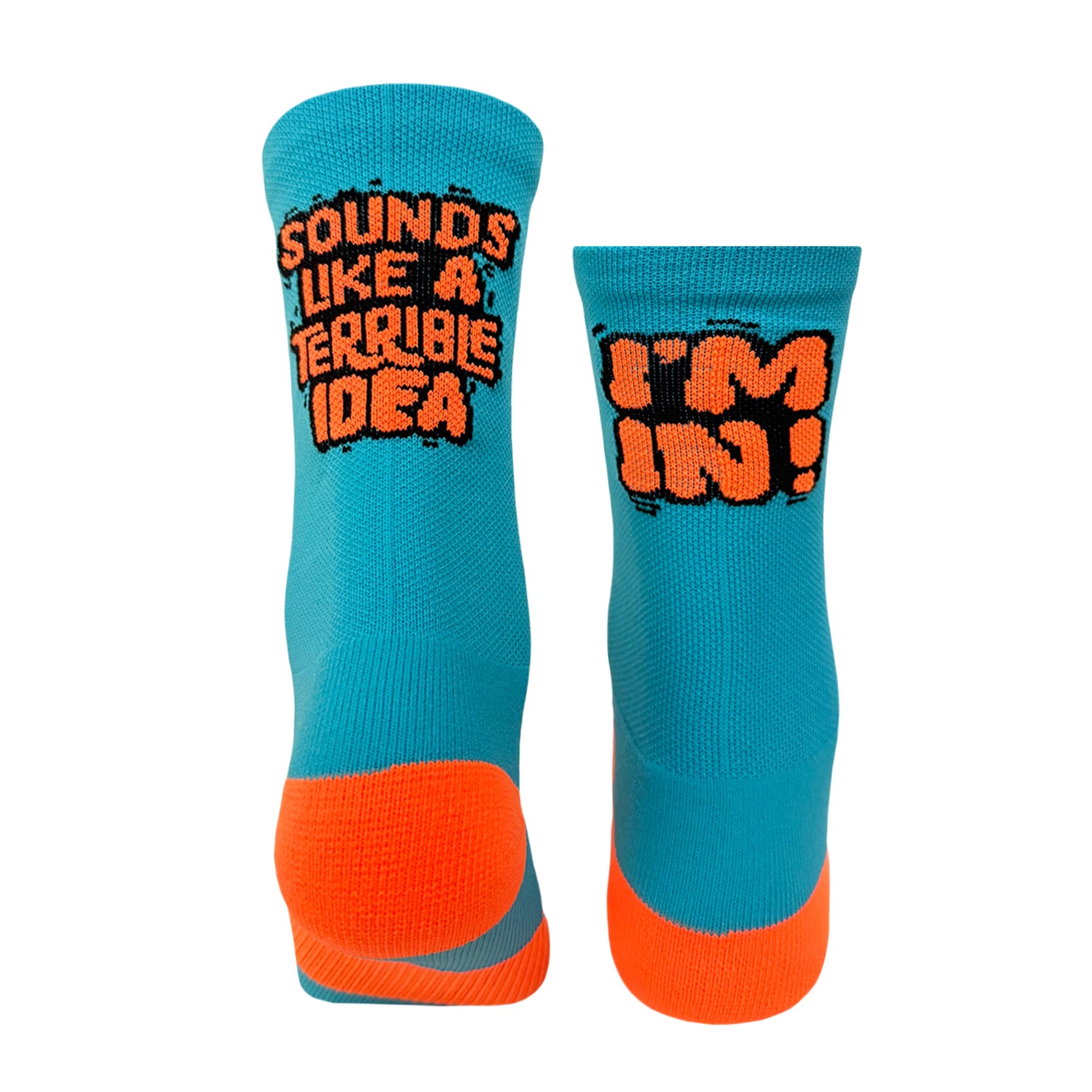 Sounds Like a Terrible Idea Blue / Orange epic running socks